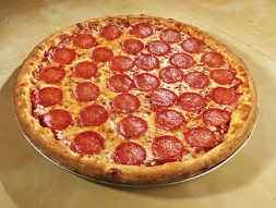 Large pepperoni pizzas at Pizza Mambo